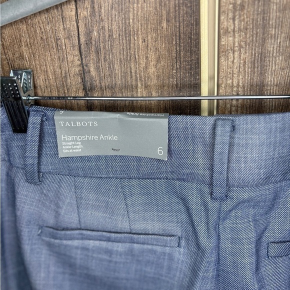 NEW Talbots Hampshire Straight Leg Ankle Length Pant Mills Navy Multi Women's 6 - Picture 6 of 14